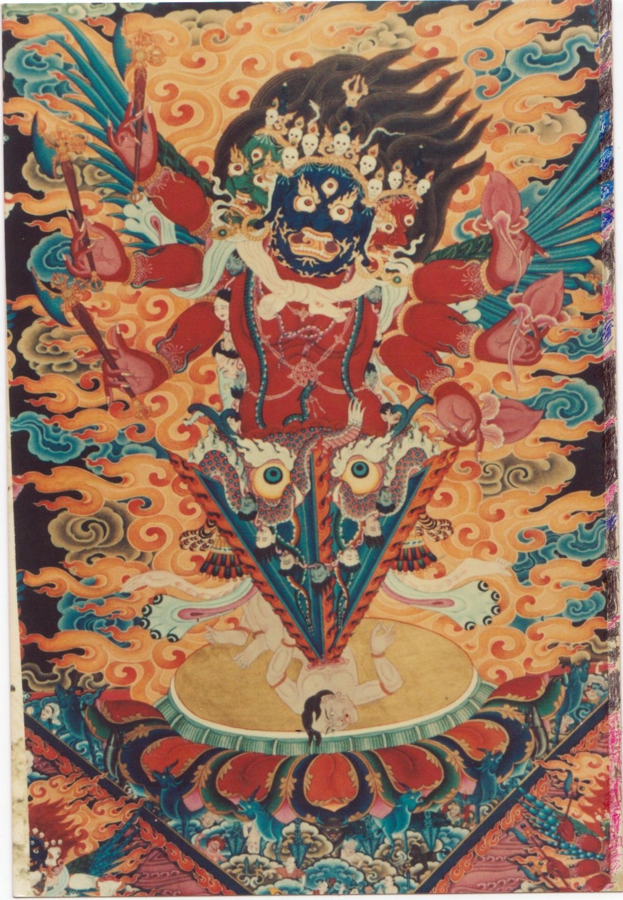 文殊三姓忿怒尊——鐵水黑毒面